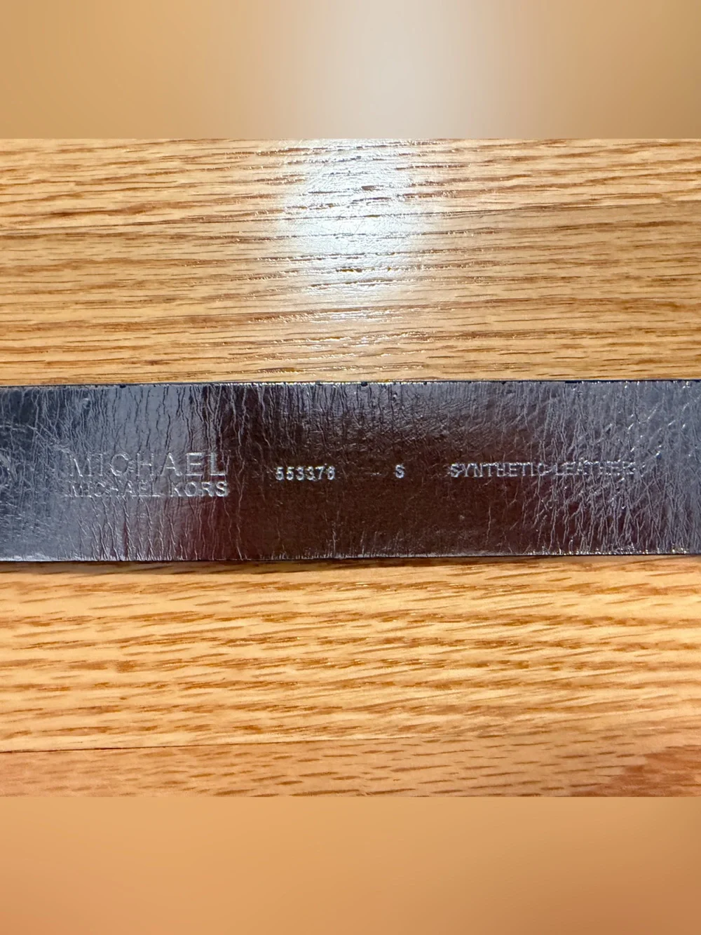 Michael Kors MK Logo Black Belt Size Small